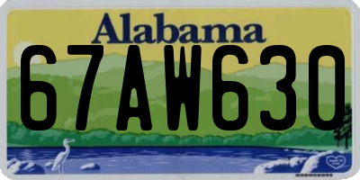 AL license plate 67AW630