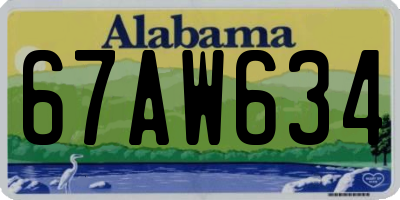 AL license plate 67AW634