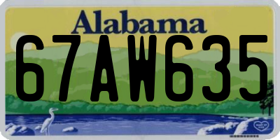AL license plate 67AW635