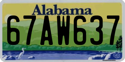 AL license plate 67AW637