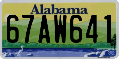 AL license plate 67AW641