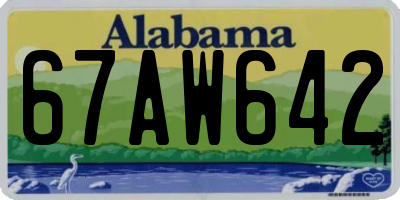 AL license plate 67AW642