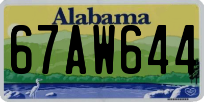 AL license plate 67AW644