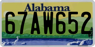 AL license plate 67AW652