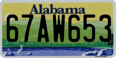 AL license plate 67AW653