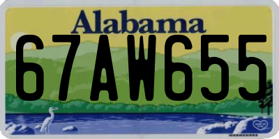 AL license plate 67AW655