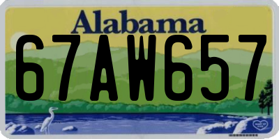 AL license plate 67AW657