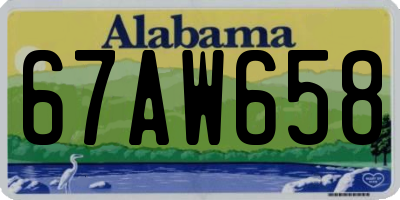 AL license plate 67AW658