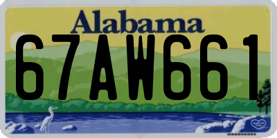 AL license plate 67AW661