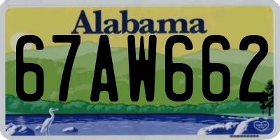 AL license plate 67AW662