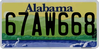 AL license plate 67AW668