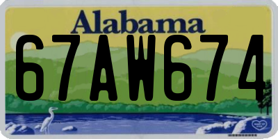 AL license plate 67AW674