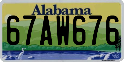 AL license plate 67AW676