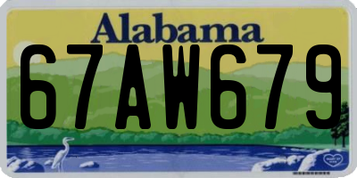AL license plate 67AW679