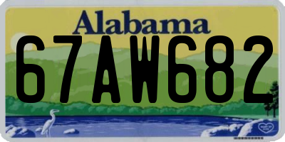 AL license plate 67AW682