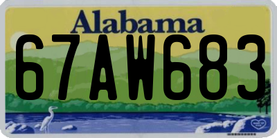 AL license plate 67AW683