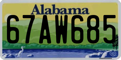 AL license plate 67AW685