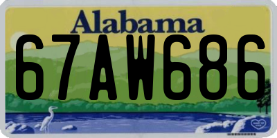 AL license plate 67AW686