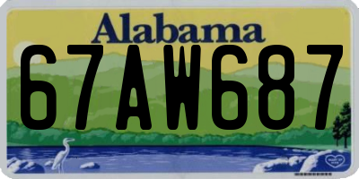 AL license plate 67AW687