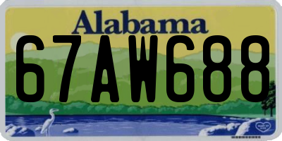 AL license plate 67AW688