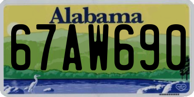 AL license plate 67AW690