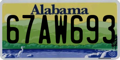 AL license plate 67AW693