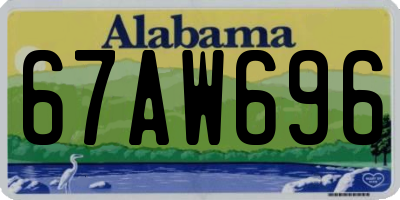 AL license plate 67AW696