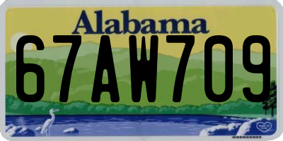AL license plate 67AW709