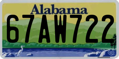 AL license plate 67AW722