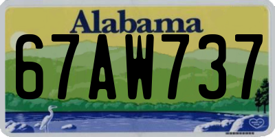 AL license plate 67AW737