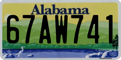 AL license plate 67AW741