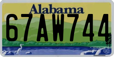 AL license plate 67AW744