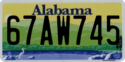 AL license plate 67AW745