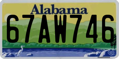AL license plate 67AW746