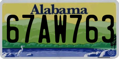 AL license plate 67AW763