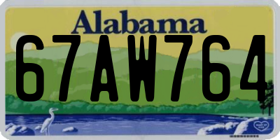 AL license plate 67AW764