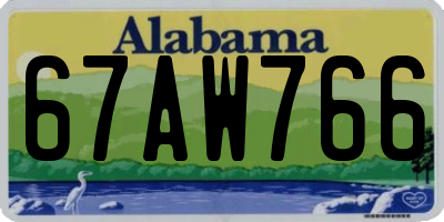 AL license plate 67AW766
