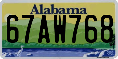AL license plate 67AW768