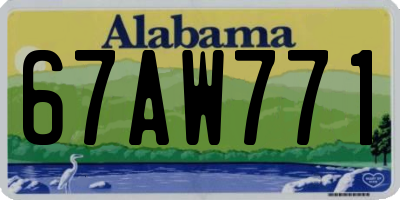 AL license plate 67AW771