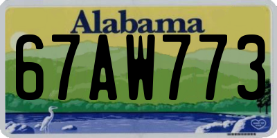 AL license plate 67AW773