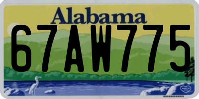 AL license plate 67AW775