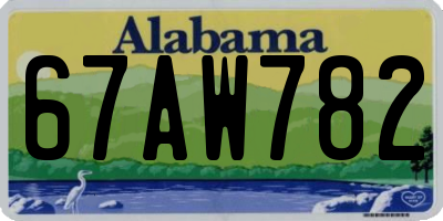 AL license plate 67AW782