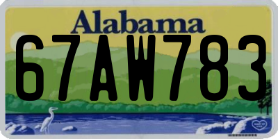 AL license plate 67AW783