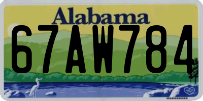 AL license plate 67AW784
