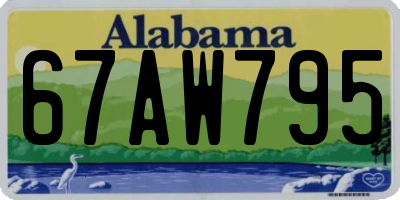 AL license plate 67AW795