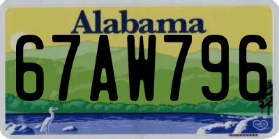 AL license plate 67AW796
