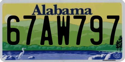 AL license plate 67AW797