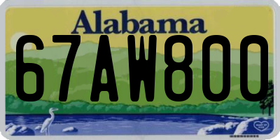 AL license plate 67AW800