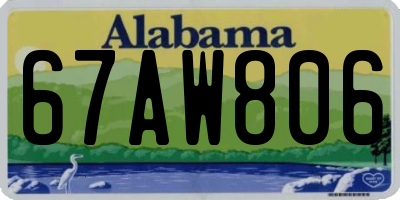 AL license plate 67AW806