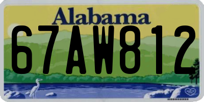 AL license plate 67AW812